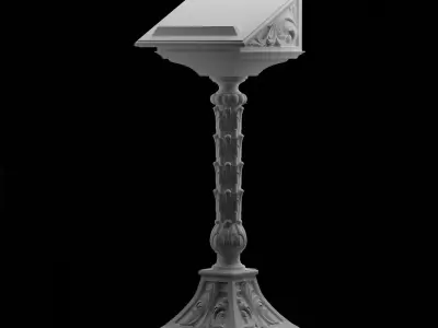 Lectern carved   furniture 3D model for CNC  3D print model