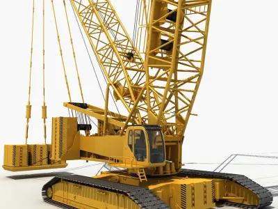 Crawler Crane 3D model purchase