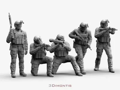 US RANGER SOLDIERS 3D print model