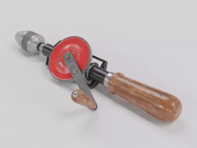 Hand Drill Low-poly 3D model buy