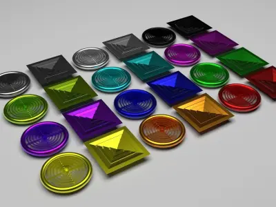 Metal Ventilation Systems Set 3D model