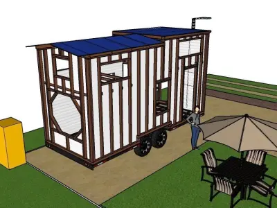 Tiny Home House All In 3D model