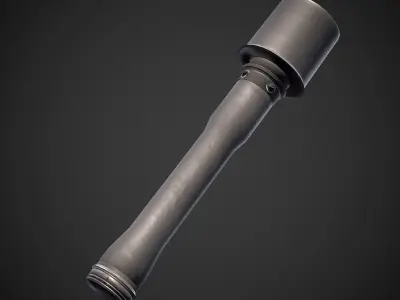 Stielhandgrenade grenade launcher Low-poly 3D model