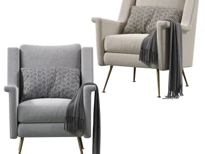 Carlo Mid-Century Chair 3D model