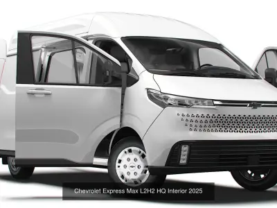 Chevrolet Express Max HQ Interior 2025 3D Model Collection