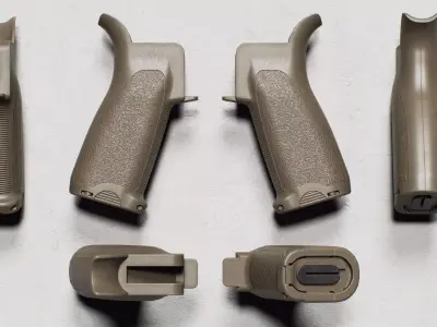 Bravo Company - BCM Grip Mod 3 - Replica Low-poly 3D model