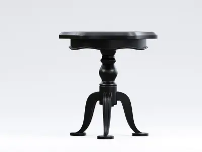 Rounded t-table 3d model Low-poly 3D model