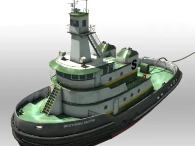 Tug Boat 3D model