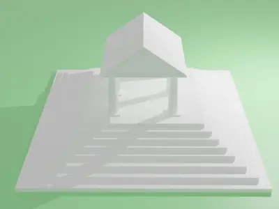 temple Free low-poly 3D model