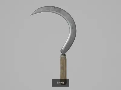 Tools Collection sword with wooden handle 3D Model Pack