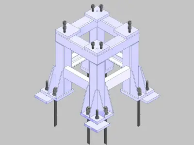 26364-Base for robot KAWASAKI BX100L-Hight 700 3D model