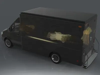 High-end brand Security car Low-poly 3D model