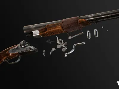 FPS Western Guns Vol 4 Low-poly 3D model