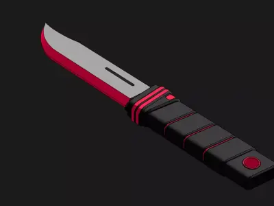 Stylized Knife model made in blender  3D model