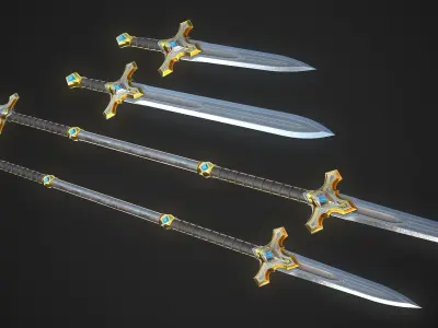 Melee Weapon Set A6 3D Model Pack