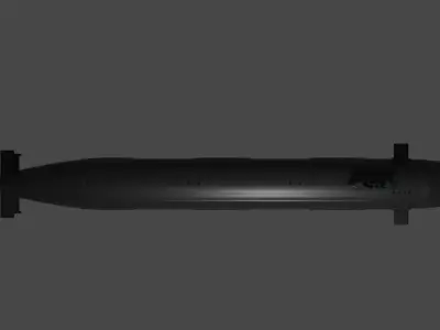 uss virginia Low-poly 3D model