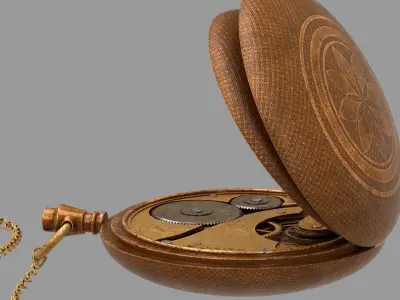 Vintage Watch 3d Model Low-poly 3D model