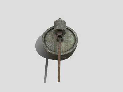 Medieval Olive Press Low-poly 3D model