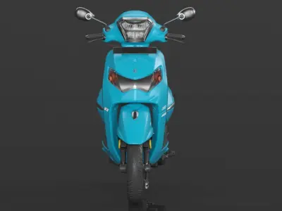 Hero PLEASURE XTEC Scooter Connected Bluish Teal  Low-poly 3D model