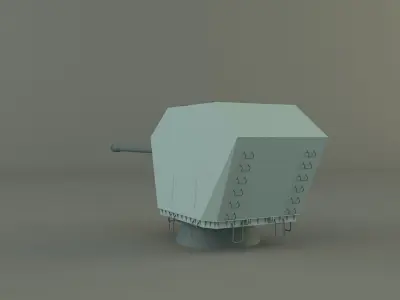 battleship cannon 3D model