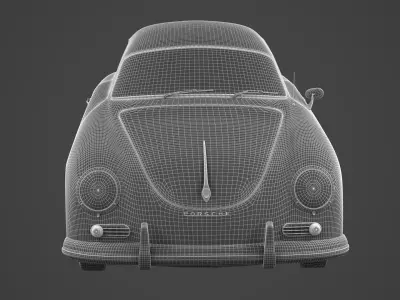 Porsche 356A 1600 Coupe - Engine 3D model