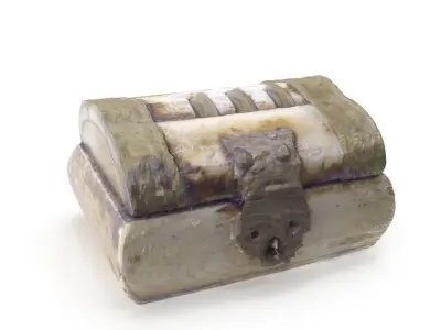 Mini Chest 03 - Low and High Poly versions Low-poly 3D model