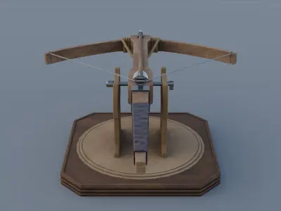 Mounted Crossbow Low-poly 3D model