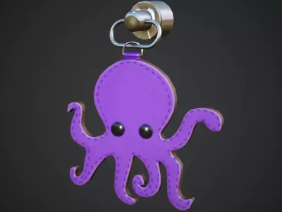 Octopus Weapon Charm - Low Poly Game Ready Low-poly 3D model