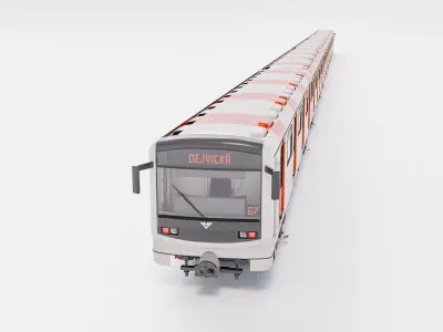 81-71M Prague metro train set PID - Metro Praha 3D model