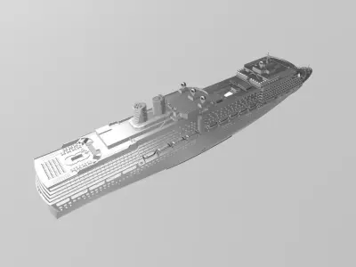 MS Nieuw Amsterdam Holland America Line cruise ship 3D print model