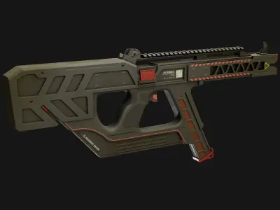 R621 Railgun Low-poly 3D model
