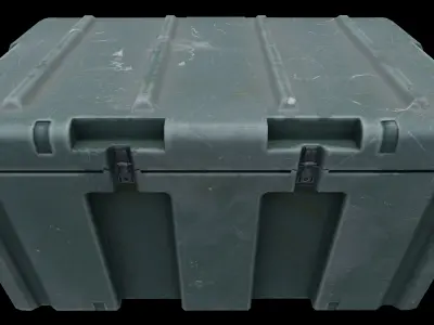 Military box Low-poly 3D model 2