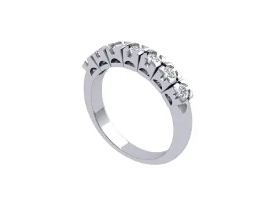 Solitaire Engagement Art Deco Ring 3D print model 34