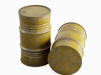 Industrial Barrel 02 Low-poly 3D model