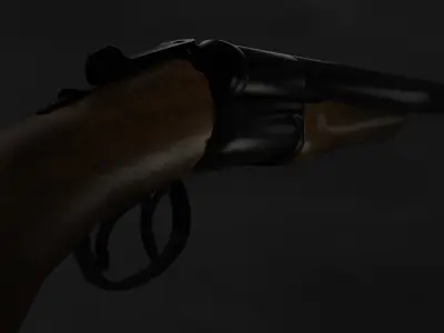 Double Barrel Shotgun 3D model
