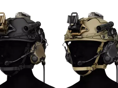 GALVION CAIMAN BUMP AND BALLISTIC HELMET BUNDLE Low-poly 3D model