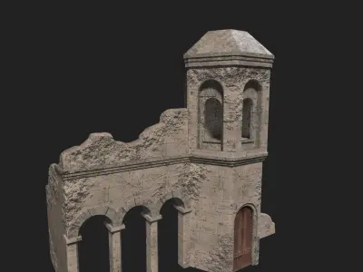 Medieval ruin Low-poly 3D model purchase
