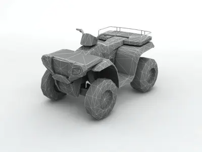  2007 Polaris Sportsman 800 ATV Low-poly 3D model