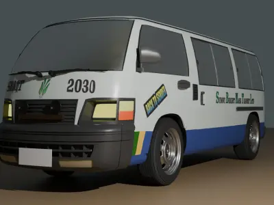 A BUS  Free low-poly 3D model