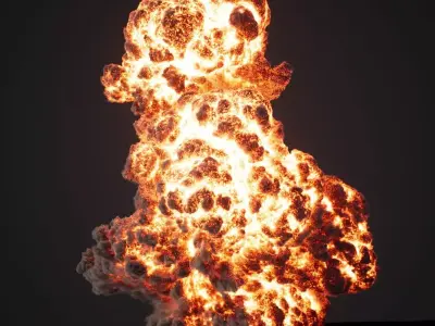 Animated Gasoline Explosion 7 3D model