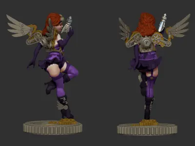 Steampunk Fairy Pinup 3D print model