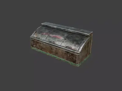 Rusty Metal Cooler Low-poly 3D model