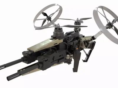 Sci-Fi Military Drone Vehicle 3D model