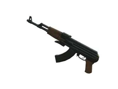 Ak47 short  Free low-poly 3D model