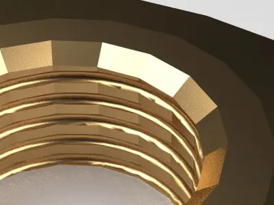 Hex Nuts 3D model by erikyavrumyan