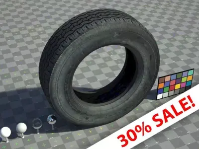 Tire - High Quality Low-poly 3D model