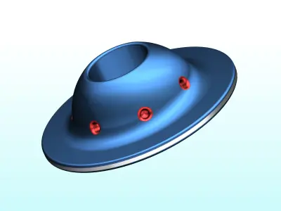 UFO Straw Topper Free 3D print model