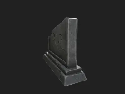 Gravestone Low-poly 3D model order