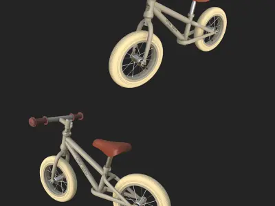 Balance Bike in Matt Finish Paint 3D model