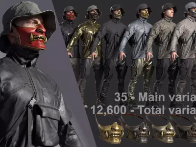 Soldier - City soldier Low-poly 3D model